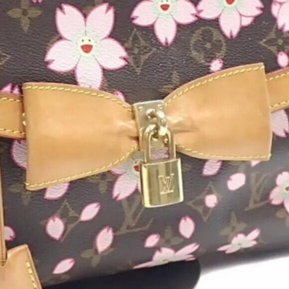LOUIS VUITTON Monogram Cherry Blossom Sac Retro PM Handbag Takashi Murakami Tote - Picture 6 of 12